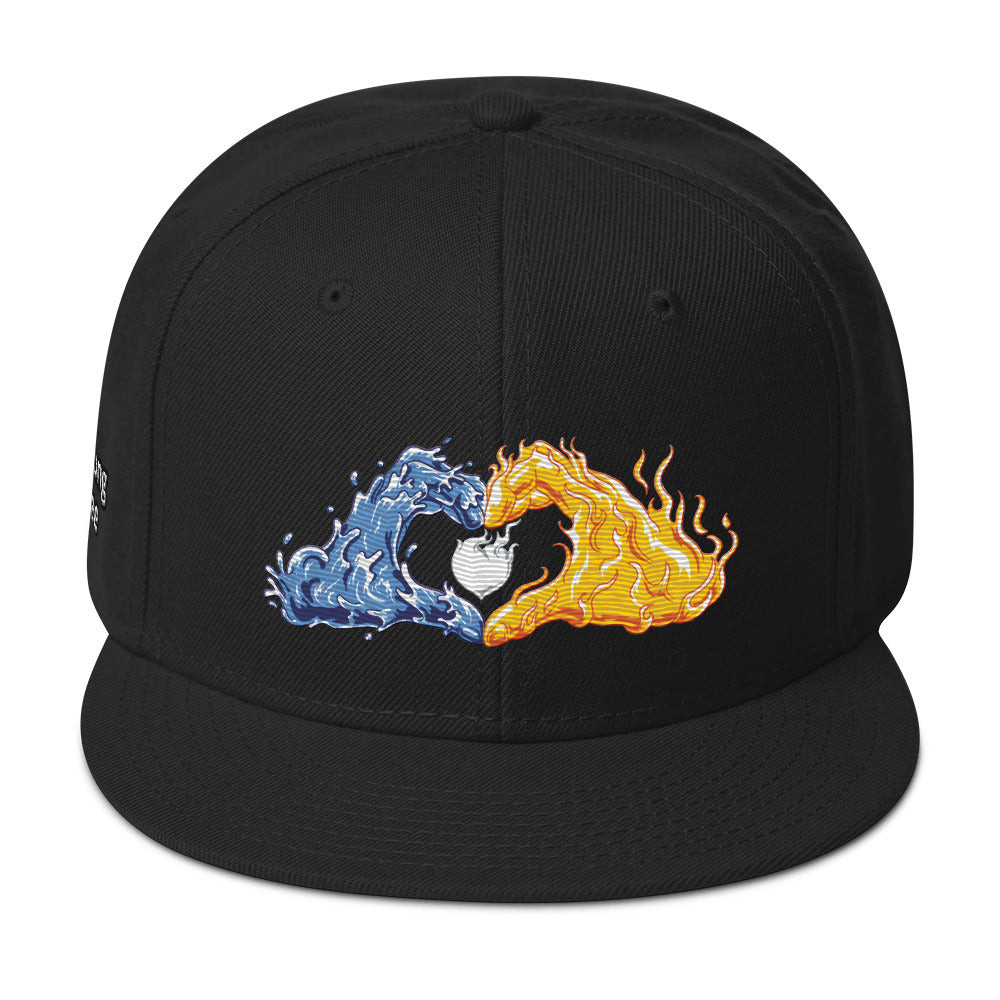 Water Fire Balance Snapback Hat