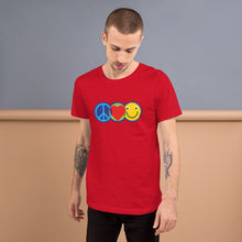 Load image into Gallery viewer, Peace, Love, &amp; Happiness T-Shirt
